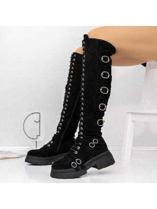 ΓΥΝΑΙΚΕΙΑ ΥΠΟΔΗΜΑΤΑ, Γυναικείες μπότες με χαμηλή σόλα Arosa Μαύρο - Kalapod.gr