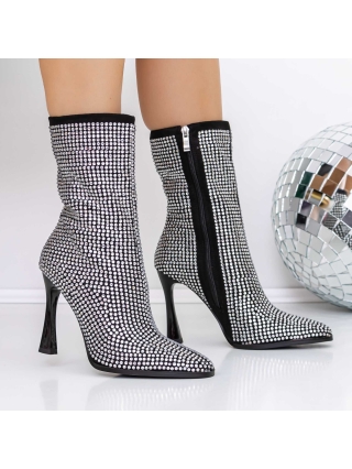 Γυναικεία Μποτίνια, Μποτάκια με λεπτό τακούνι Advora Μαύρο - Kalapod.gr