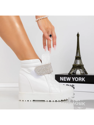 ΓΥΝΑΙΚΕΙΑ ΥΠΟΔΗΜΑΤΑ, Γυναικείες κοντές μπότες Eada Λευκό - Kalapod.gr