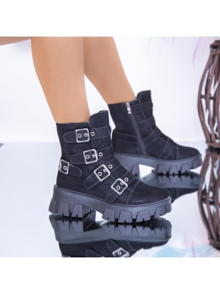 Γυναικεία Μποτάκια, Γυναικείες Μπότες Adaza Μαύρο - Kalapod.gr