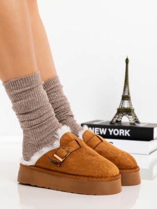 Γυναικείες Παντόφλες, Γυναικείες Μπότες Emerya Ανοιχτό καφέ - Kalapod.gr