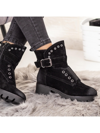 Γυναικεία Μποτάκια, Γυναικείες κοντές μπότες Seada Μαύρο - Kalapod.gr