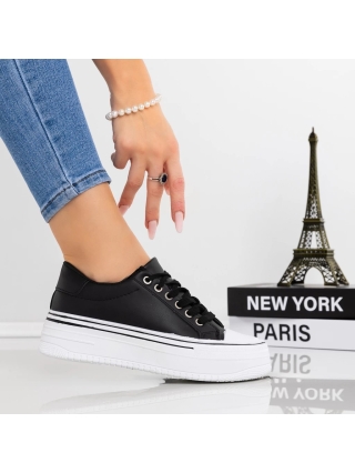 Γυναικεία Πάνινα, Γυναικεία Sneakers Ravana Μαύρα - Kalapod.gr