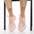 Γυναικεία αθλητικά παπούτσια  ροζ από οικολογικό δέρμα και ύφασμα Meriz, 3 - Kalapod.gr