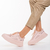 Γυναικεία αθλητικά παπούτσια  ροζ από οικολογικό δέρμα και ύφασμα Meriz, 6 - Kalapod.gr