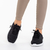 Γυναικεία αθλητικά παπούτσια μαύρα από ύφασμα Thiago, 4 - Kalapod.gr