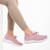 Γυναικεία αθλητικά παπούτσια  ροζ από ύφασμα Samye - Kalapod.gr