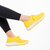 Γυναικεία αθλητικά παπούτσια  κίτρινα από ύφασμα Samye - Kalapod.gr