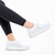 Γυναικεία αθλητικά παπούτσια  λευκά από ύφασμα   Vayda, 5 - Kalapod.gr