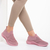 Γυναικεία αθλητικά παπούτσια  ροζ από ύφασμα Aceline - Kalapod.gr