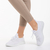 Γυναικεία αθλητικά παπούτσια λευκά από ύφασμα Frieda - Kalapod.gr