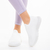 Γυναικεία αθλητικά παπούτσια  λευκά από ύφασμα Chalith - Kalapod.gr