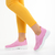 Γυναικεία αθλητικά παπούτσια ρόζ από υφαντική ύλη Aamina, 3 - Kalapod.gr