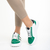 Γυναικεία αθλητικά παπούτσια πράσινα από οικολογικό δέρμα Valla - Kalapod.gr