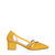 Γυναικεία παπούτσια κίτρινα από καστόρι Larna, 2 - Kalapod.gr