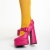 Γυναικεία παπούτσια   φούξια από οικολογικό δέρμα  Beatrix, 3 - Kalapod.gr