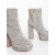 Γυναικεία μποτάκια λευκά με τακούνι απο ύφασμα Nuvera, 6 - Kalapod.gr