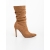 Γυναικείες μπότες μπεζ από ύφασμα Marizela, 8 - Kalapod.gr