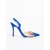 Γυναικεία παπούτσια με τακούνι μπλε από ύφασμα Tameza, 5 - Kalapod.gr