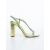Γυναικεία σανδάλια πράσινα από ύφασμα Aniata, 5 - Kalapod.gr