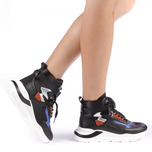 Γυναικεία αθλητικά παπούτσια Renee μαύρα, 2 - Kalapod.gr