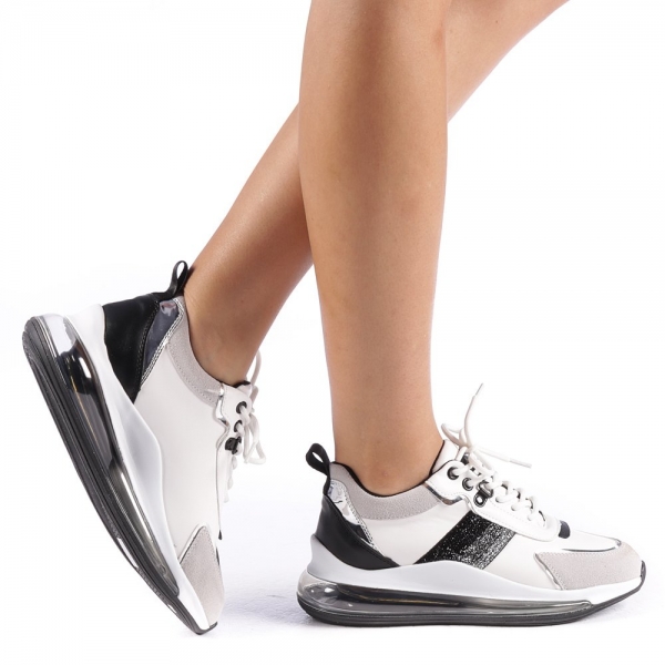 Γυναικεία αθλητικά παπούτσια Tamina λευκό με μαύρο - Kalapod.gr