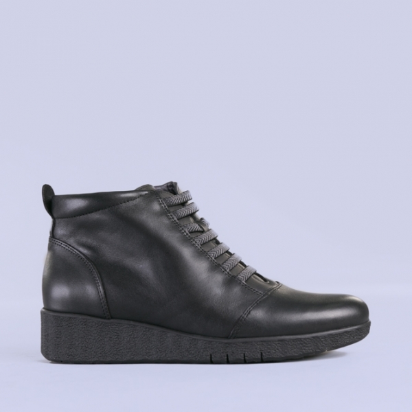 Δερμάτινα παπούτσια  Lova μαύρα, 5 - Kalapod.gr