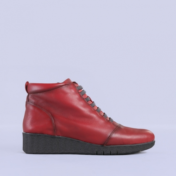 Δερμάτινα παπούτσια  Lova κόκκινα, 5 - Kalapod.gr