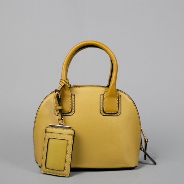 Γυναικεία τσάντα Carpisa Κίτρινο σκούρο οικολογικό δέρμα, 2 - Kalapod.gr