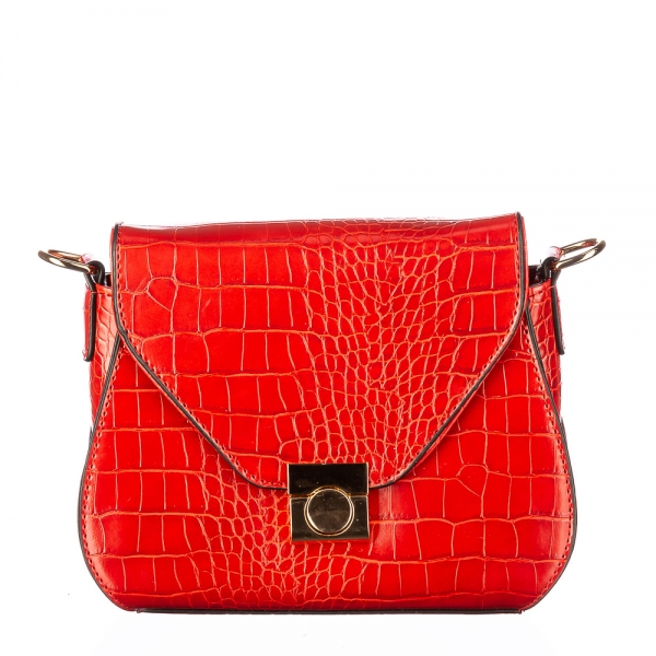 Γυναικεία τσάντα Fancy Κόκκινη οικολογικό δέρμα, 3 - Kalapod.gr