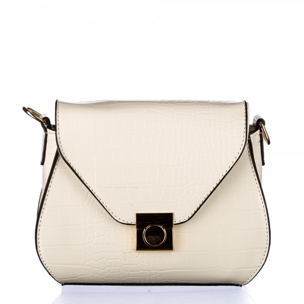 Γυναικεία τσάντα Fancy Λευκή οικολογικό δέρμα, 3 - Kalapod.gr