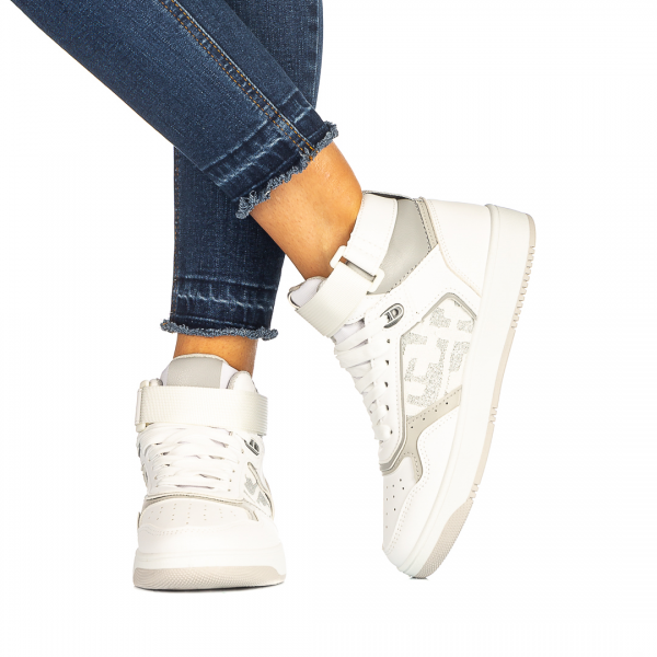 Γυναικεία αθλητικά παπούτσια Gretola λευκά, 3 - Kalapod.gr