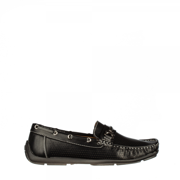 Ανδρικά παπούσια Foril μαύρα, 2 - Kalapod.gr