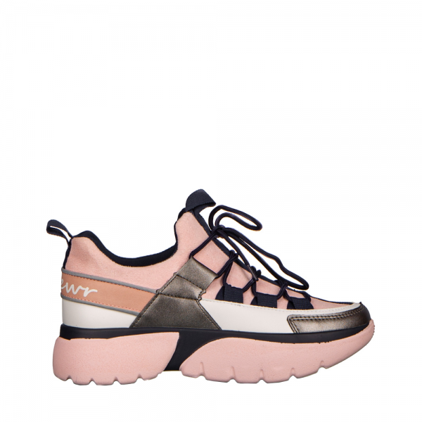 Γυναικεία αθλητικά παπούτσια Lucy ροζ, 2 - Kalapod.gr