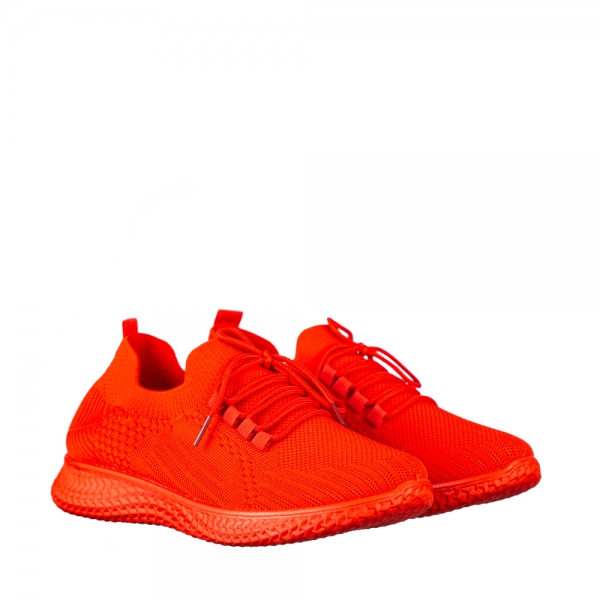 Ανδρικά αθλητικά παπούτσια κόκκινα από οικολογικό δέρμα Vurvun, 2 - Kalapod.gr