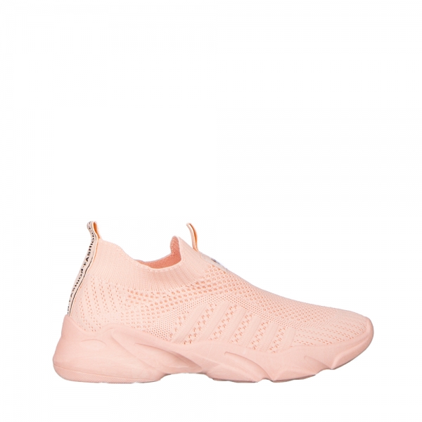 Γυναικεία αθλητικά παπούτσια ροζ από ύφασμα Flove, 2 - Kalapod.gr