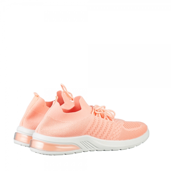 Γυναικεία αθλητικά παπούτσια ροζ από ύφασμα Sprin, 4 - Kalapod.gr