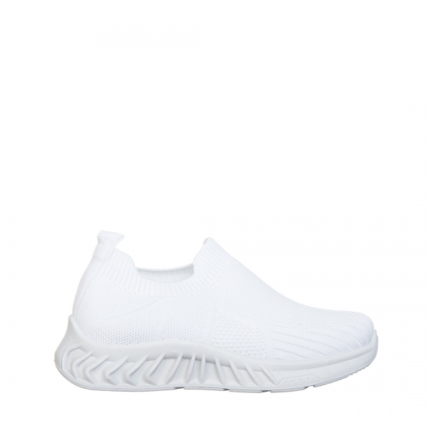 Παιδικά αθλητικά παπούτσια  λευκά από ύφασμα Odette, 2 - Kalapod.gr