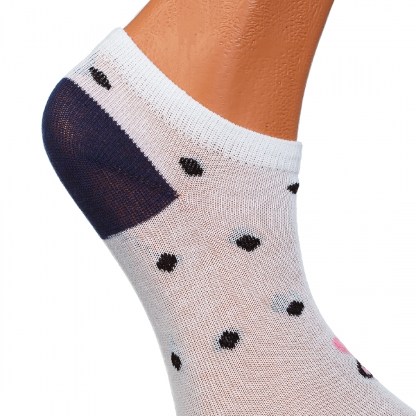 Σετ 2 τεμάχια παιδικές κάλτσες  λευκές κοντές με ένθετα, 2 - Kalapod.gr