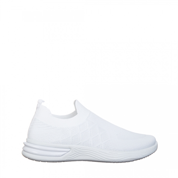 Γυναικεία αθλητικά παπούτσια  λευκά από ύφασμα  Giuliana, 2 - Kalapod.gr