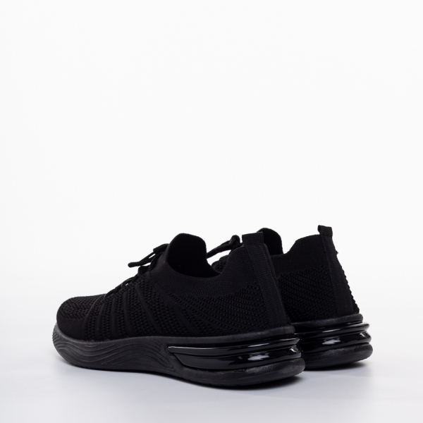 Γυναικεία αθλητικά παπούτσια μαύρα από ύφασμα Janelle, 3 - Kalapod.gr