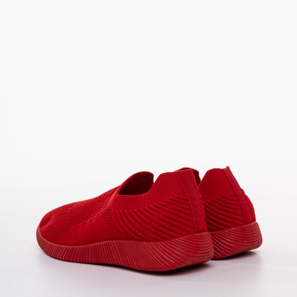 Παιδικά αθλητικά παπούτσια  κόκκινα  από ύφασμα  Luna, 3 - Kalapod.gr