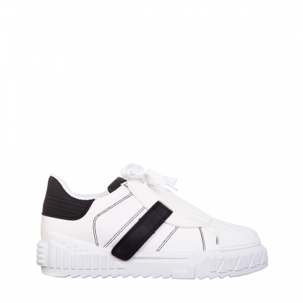 Ανδρικά αθλητικά παπούτσια Lerond λευκά με μαύρο, 2 - Kalapod.gr