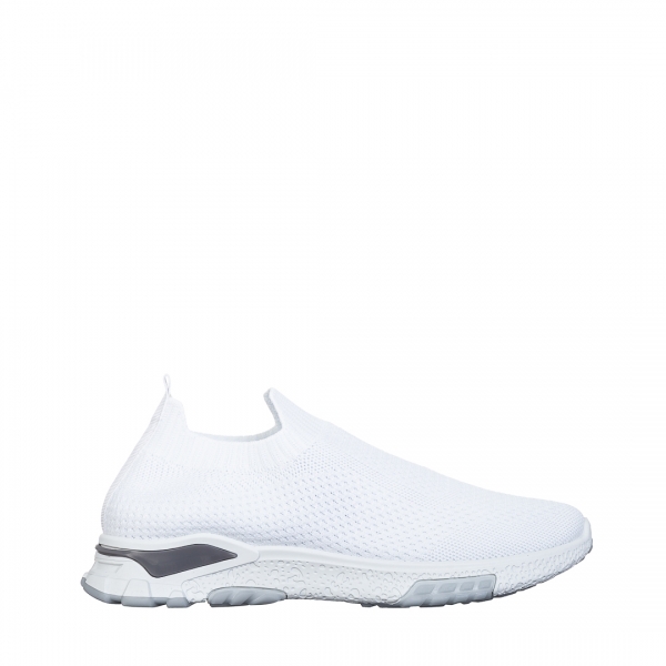 Ανδρικά αθλητικά παπούτσια  λευκά από ύφασμα Lexus, 2 - Kalapod.gr