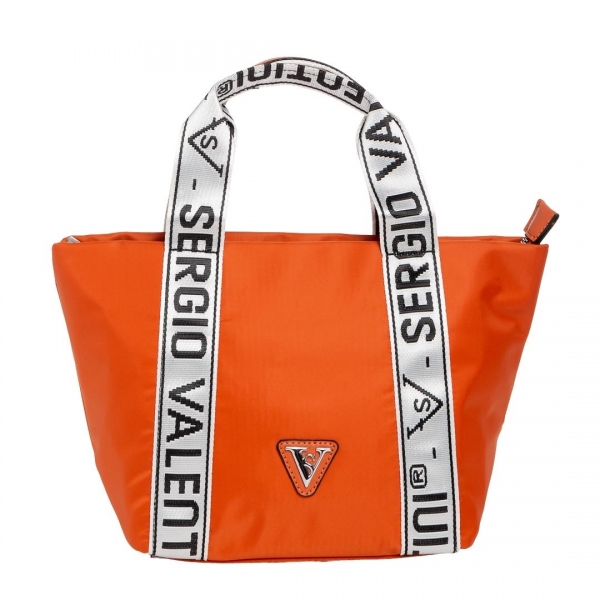 Γυναικεία τσάντα  πορτοκάλι από ύφασμα Armandine, 3 - Kalapod.gr