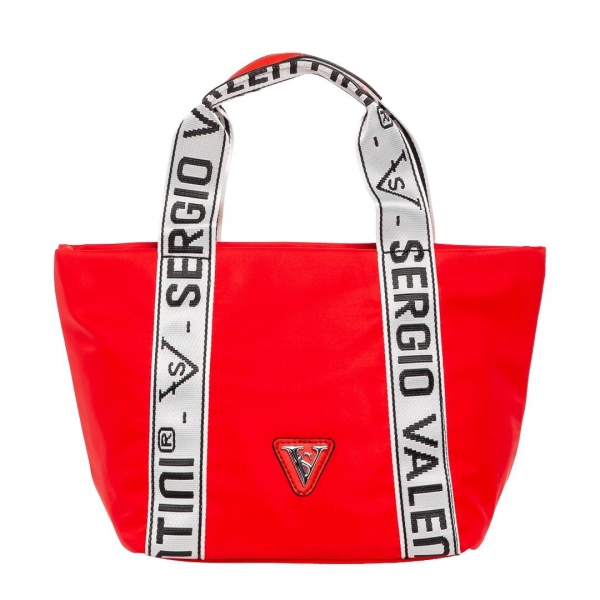 Γυναικεία τσάντα  κόκκινη από ύφασμα Armandine, 3 - Kalapod.gr