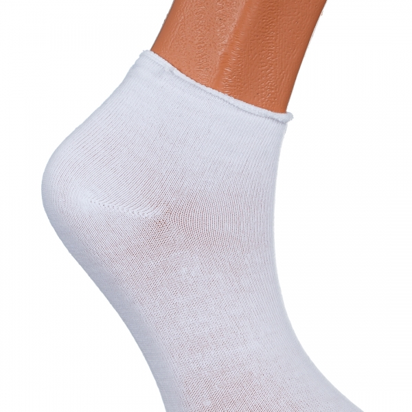 Σετ 3 ζευγάρια γυναικείες κάλτσες λευκές BD-1011, 4 - Kalapod.gr