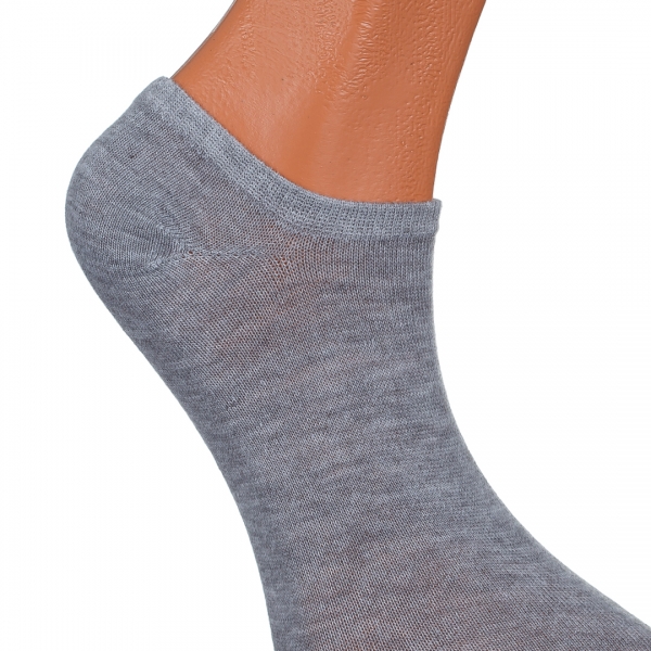 Σετ 3 ζευγάρια γυναικείες κάλτσες γκρί BD-1017, 4 - Kalapod.gr