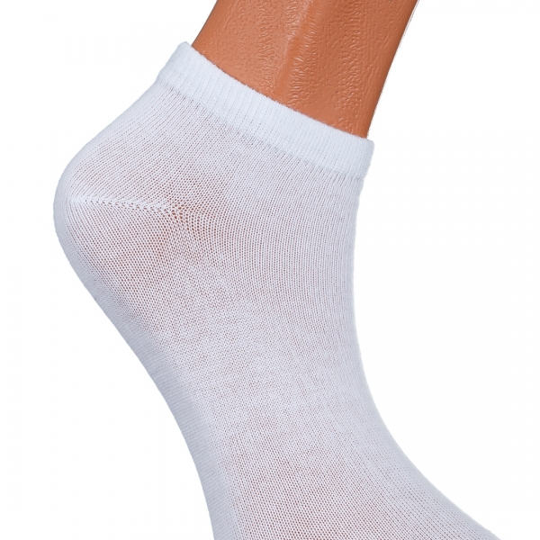 Σετ 3 ζευγάρια γυναικείες κάλτσες λευκές BD-1071, 2 - Kalapod.gr