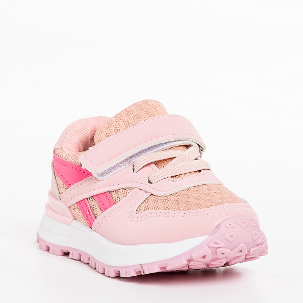 Παιδικά αθλητικά παπούτσια ροζ από ύφασμα Venetta - Kalapod.gr